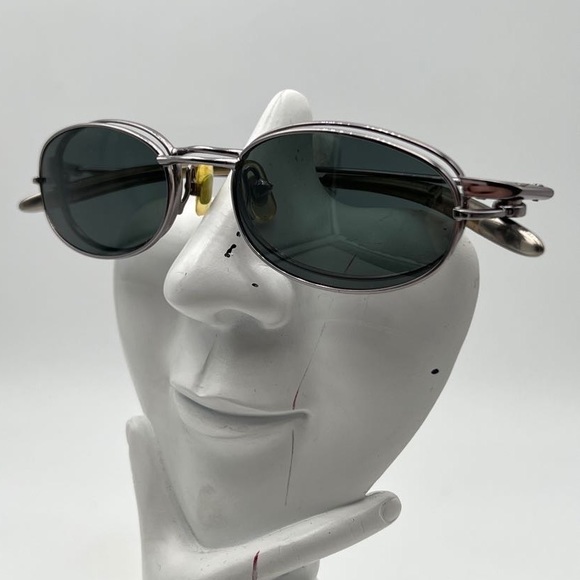 Vintage Nike 4061MGB Gunmetal Oval Clip-on Sunglasses Frames - Picture 3 of 6